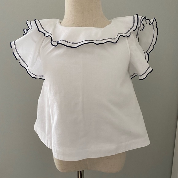 Janie and Jack Other - Janie and jack girls lightweight cotton blouse with ruffle sleeves